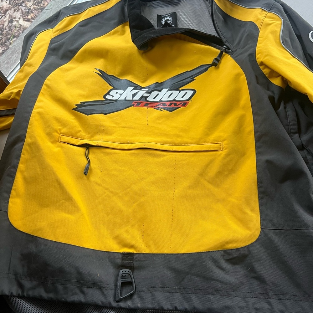 Ski Doo Yellow and Black Snowmobile pullover